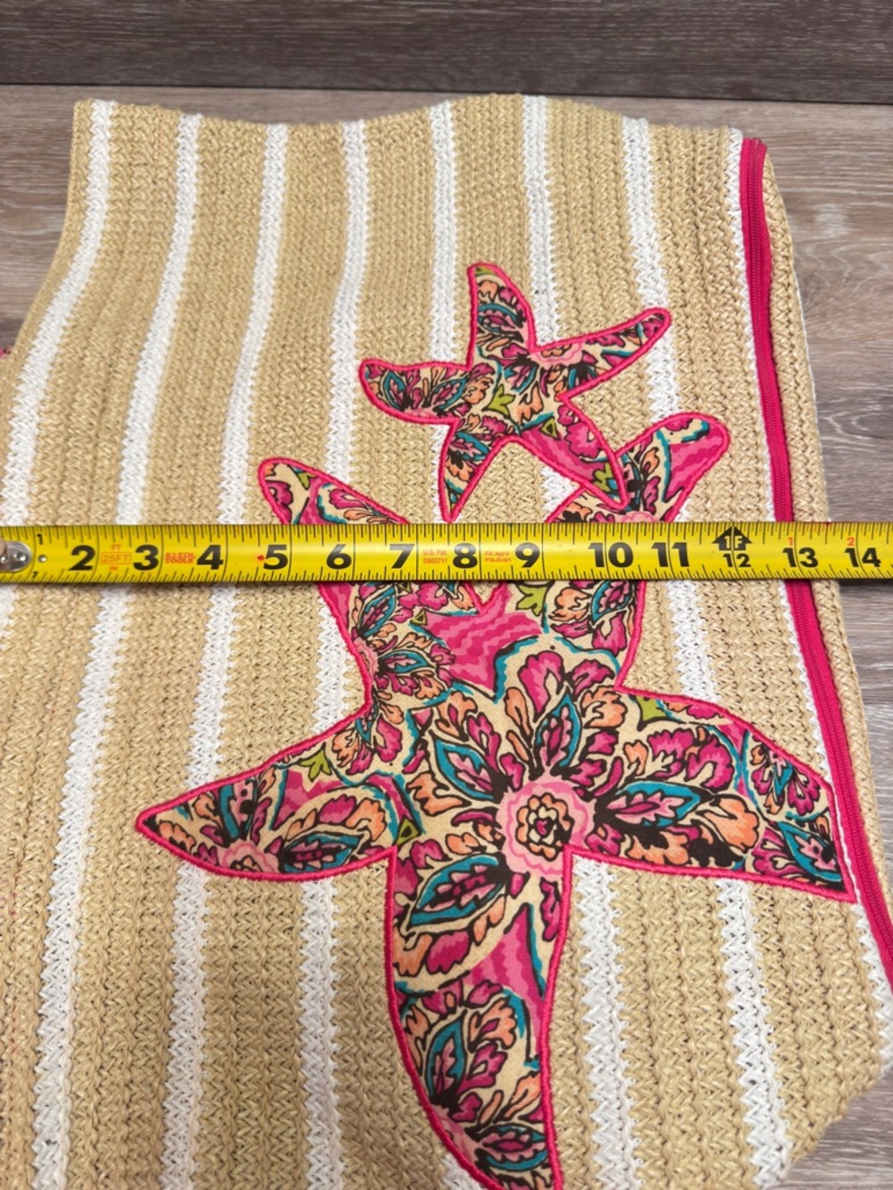 Vera Bradley Seashore beach bag sunburst floral starfish straw tote - Picture 12 of 13
